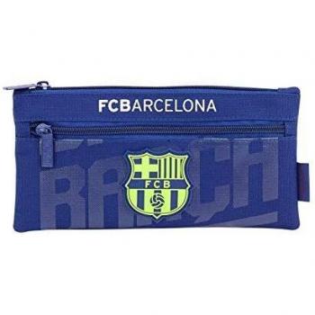 Safta Portatodo Dos Cremalleras FC Barcelona, Unisex, Azul, 22 cm