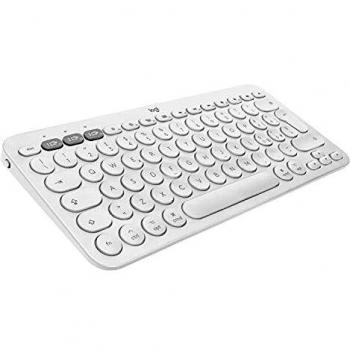 Logitech K380 Tastiera Bluetooth Multidispositivo per Mac, Sottile e Compatta, Easy-Switch fino a 3 Dispositivi, macOS / iOS / iPadOS, Layout Italiano QWERTY, Bianco