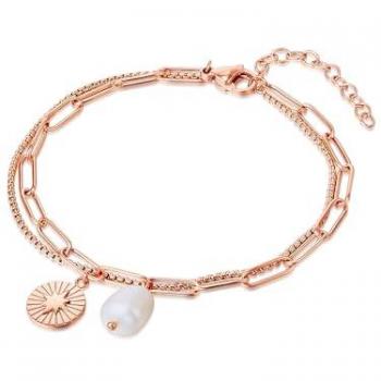 Pulsera Valero Perlas Rosa Oro