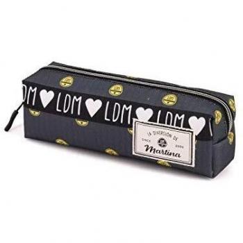 Martina D'Antiochia (La Diversión de Martina) Estuche Portatodo Cuadrado Gris