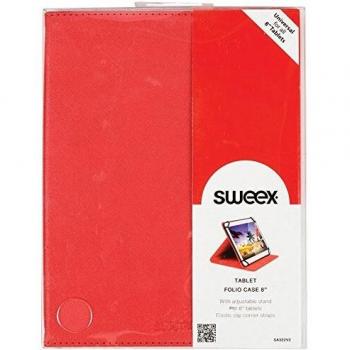 Custodia a portafoglio rossa per tablet 8