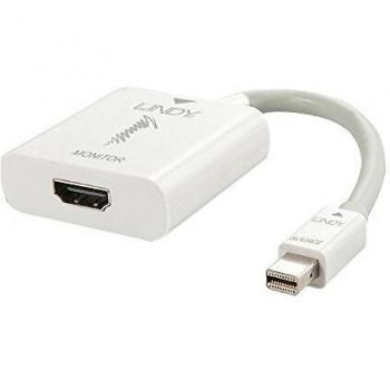 Lindy 41069 adaptador de cable de vídeo Mini DisplayPort HDMI tipo A (Estándar) Blanco