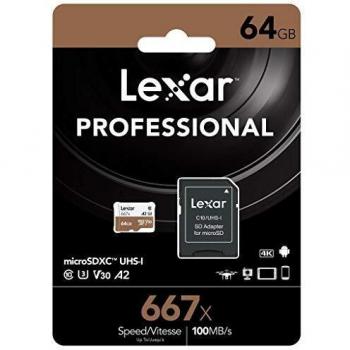 Lexar Professional 667x microSDXC flash memory 64 GB UHS-I