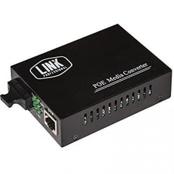 Link media converter fibra ottica SC duplex singlemode rj45 10-100 singlemode 1310nm poe 802.3at 30w 10-100