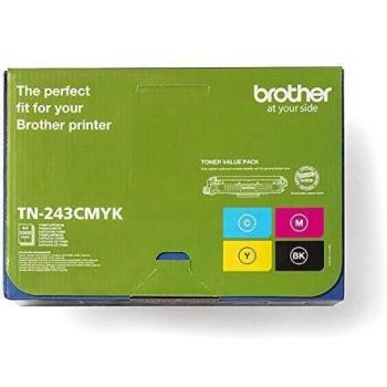 Brother TN-243CMYK Toner-Multipack 4 Toner Originali, 1.000 Pagine, Nero/Giallo/Magenta/Ciano