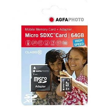 Scheda micro SDXC da 64 GB con protezione da scrittura e lettura/scrittura rapide per smartphone, tablet e dispositivi GPS