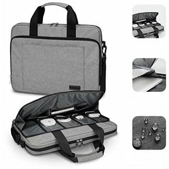 Maletín Subblim Air Padding Laptop Bag para Portátiles hasta 15.6/ Cinta para Trolley/ Gris