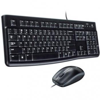 Logitech Desktop MK120 tastiera Mouse incluso USB QWERTZ Svizzere Nero