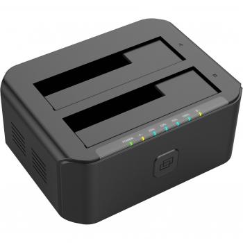 Techly NP 103151 USB 3.0 Docking Station 2 HDD/SSD SATA 2.5 / 3.5 Nero