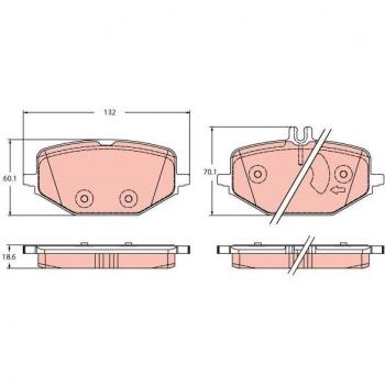 Pastilhas de freio TRW GDB2372