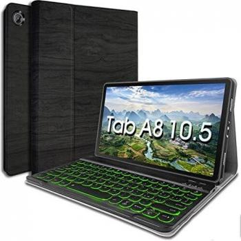 Wineecy Retroilluminata Tastiera Custodia Samsung Galaxy Tab A8 10.5 Pollici 2021 SM-X200/X205/X207