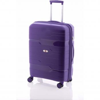 Maleta Gladiator Polipropileno 60 CM 4 R Extensible, Morado