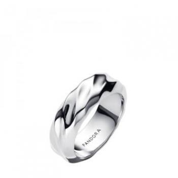 Pandora Anillo Banda Ancha Ondulada – Talla 54