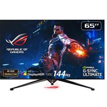 ASUS ROG STRIX PG65UQ Monitor da Gioco 65 UHD (3840x2160) con Frequenza di Aggiornamento fino a 144 Hz, 1000 nits, DP, HDMI, USB 3.0, G-SYNC Ultimate, FALD 384 zone, Display HDR1000 e UHD Premium