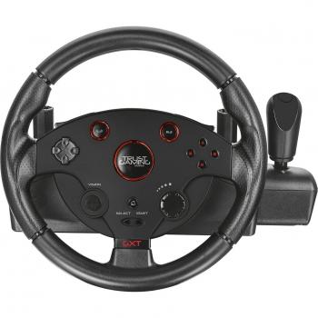 Trust GXT 288 Volante da Corsa a Grandezza Naturale, con Leva del Cambio Pedali, per PC e PS3, Nero