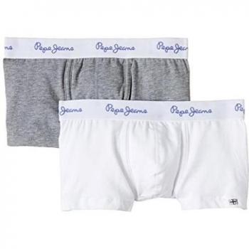 Pepe Jeans Pack De 2 Bóxers Niño Luca Gris / Blanco 9-10 años (134-140 cm)