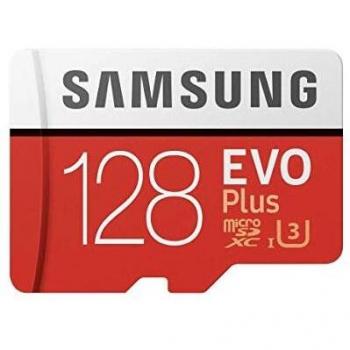 Samsung MB-MC128GA/EU EVO Plus Scheda MicroSD da 128 GB, UHS-I, Classe U3, fino a 100 MB/s di Lettura, 90 MB/s di Scrittura, Adattatore SD Incluso [Vecchio Modello]