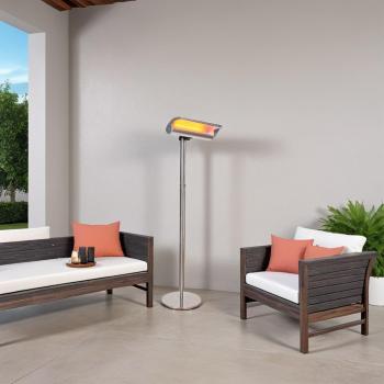 Calentador de Exterior MPC Estepona 2000W con Mando a Distancia Gris