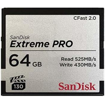 SanDisk Extreme PRO CFast 2.0 Memory Card 64GB, up to 525MB/sec