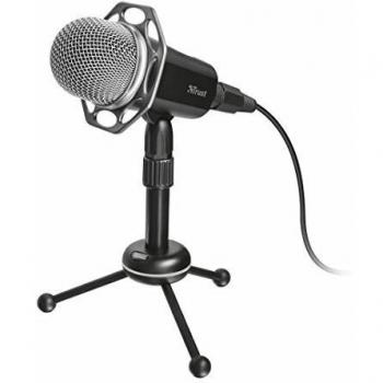 Trust Radi Microfono su Treppiede, connessioni 3,5 mm + USB, nero