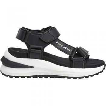 Pepe Jeans Sandalias de piel Winslove Action negro para mujer