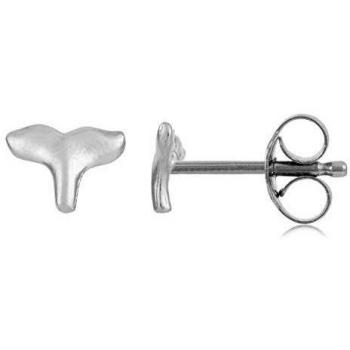 Córdoba Joyas | Pendientes en plata de ley 925 con diseño Colita Ballena Silver