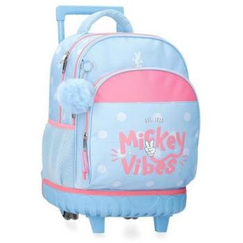 Mochila con ruedas Mickey Vibes 44cm Azul Claro