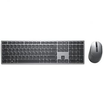 KM7321W tastiera Mouse incluso RF senza fili + Bluetooth QWERTZ Tedesco Grigio, Titanio