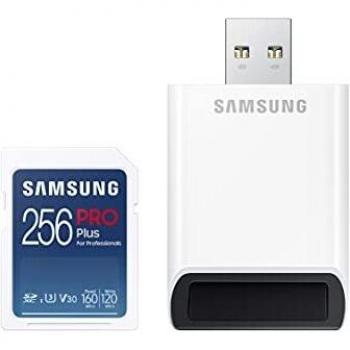 Samsung 256 GB UHS‑I SDXC U3 – Memoria Blu/Blanca