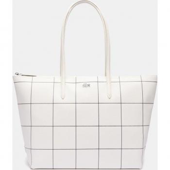 Lacoste Tote Grande L.12.12 Lona Cuadros Revestida