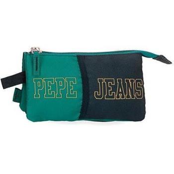 Estuche Pepe Jeans Mark Tres Compartimentos Verde