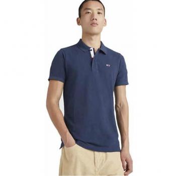 Polo Tommy Jeans Slim Placket Marino