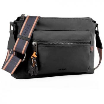 Bolso Bandolera Negra SKPAT Parma para Mujer