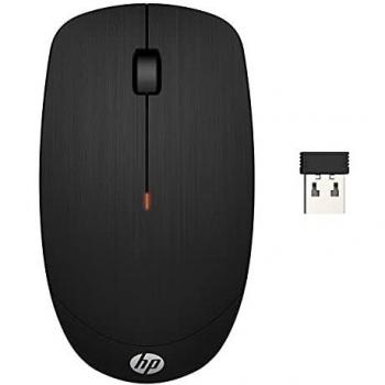 HP PC Mouse X200 Wireless, Sensore di Precisione, DPI fino a 1600, Indicatore LED Batteria, Ricevitore USB Wireless 2.4 GHz Incluso, Design Ambidestro, Sagomato e Confortevole, Nero