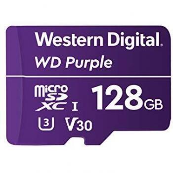 Western Digital WDD128G1P0A WD Purple SC QD312 MicroSDXC Endurance, 100 MB/s Lettura, 60 MB/s Scrittura, UHS Speed Class 3 U3, Video Speed Class V30, 128 GB