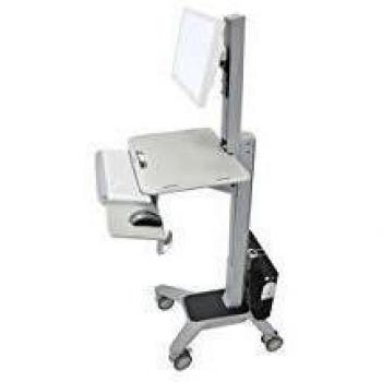 ErgoTron WorkFit C-Mod Single Display Sit-Stand Workstation Gray 27