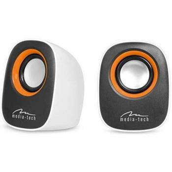 Mediatech MT3137W altoparlante Nero, Bianco Cablato 6 W