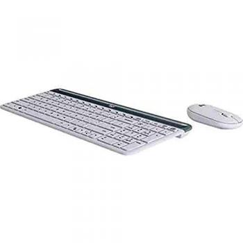 Logitech MK470 Wireless Keyboard and Mouse Combo, German Layout, White
