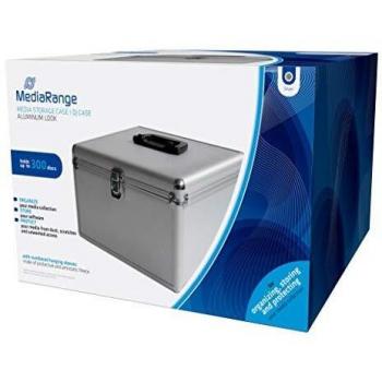 BOX76 custodia CD/DVD Valigetta rigida 300 dischi Argento