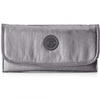 Kipling Money Land, Cartera para Mujer, Negro (Carbon Metallic), 18.5x10x3 cm
