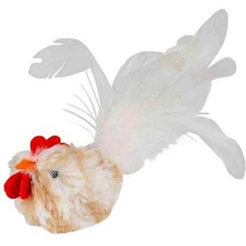 Trixie Gallina Blanca con Catnip y sonido, Peluche, 8 cm