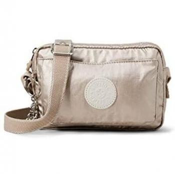 Kipling Abanu, Bolso Bandolera Mujer, Plateado (Metallic Glow), 20x13.5x7.5 cm