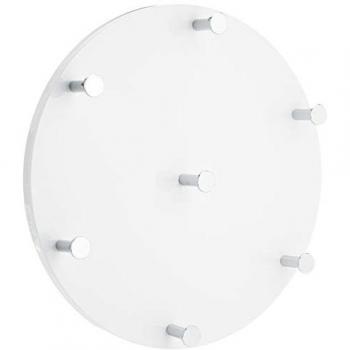 HAKU Möbel Wandgarderobe 42385, Weiß/Chrom/Nickel