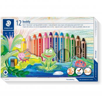 Staedtler Noris Junior 140 C12 Lápiz de color extra grueso 3 en 1
