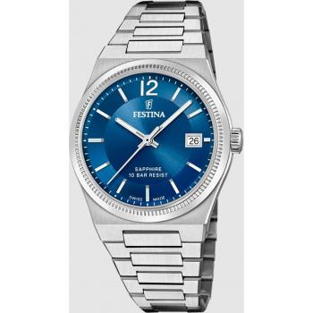 Reloj FESTINA SWISS Para Mujer F20035 Swiss Made Caja de Acero inoxidable 316l Plateado