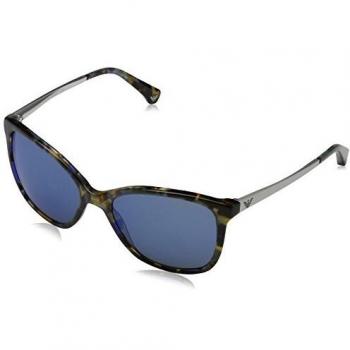 Emporio Armani 0EA4025 Gafas de Sol Unisex-Adulto Havana Spot Blue 55