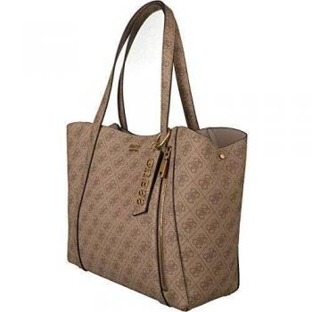 Guess Naya Trap Tote, Bolsa para Mujer, Latte, Talla Única