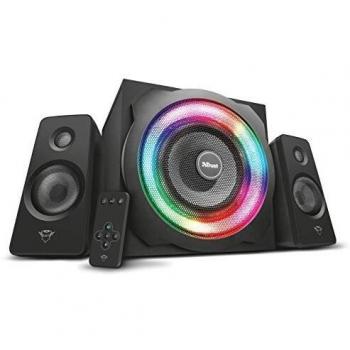 Trust Gaming 2018 Tytan GXT 629 Set Altoparlanti con Subwoofer 2.1, Illuminazione RGB, 120 W, Casse PC da gaming con Telecomando Wireless per Computer, Portatile, Tablet, Smartphone