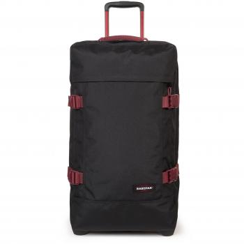 Eastpak Tranverz L Maleta, 121 L, Negro (Black-Red), 79 cm