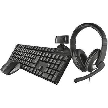 Trust Qoby Set Tastiera e Mouse Wireless Nero